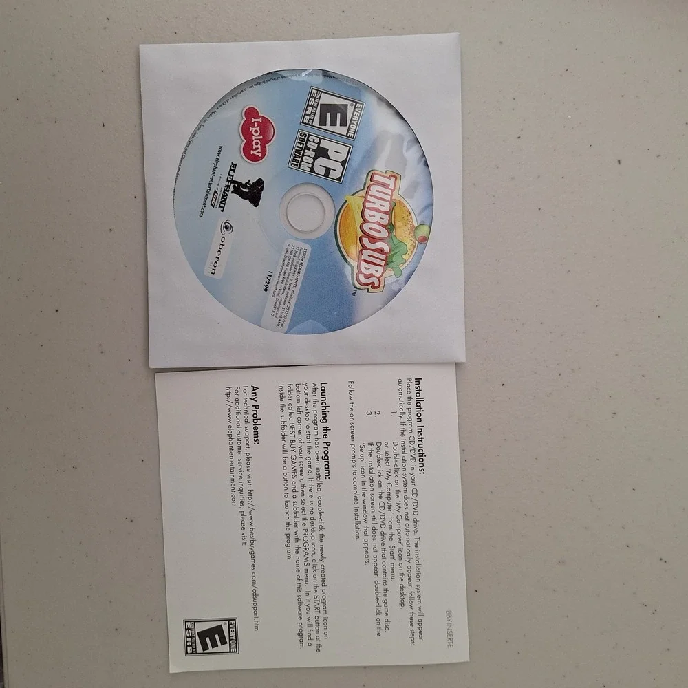 Rare TURBO SUBS -‎ Time Management PC Game NY Excellent Condition